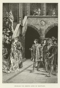 Carlos VIII se encuentra con Ana de Bretaña de American School
