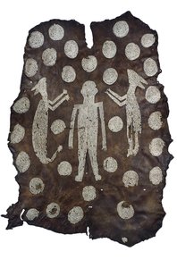 Manto del jefe Powhatan, indio norteamericano, de Virginia, finales del siglo XVI-principios del siglo XVII
