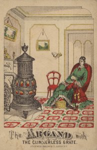 Niño Leyendo Libro a su Madre Junto a la Estufa de American School