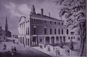 City Hall, Wall Street, Nueva York en 1790 de American School