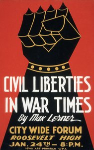 Cartel de Libertades Civiles en Tiempos de Guerra