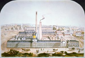 Fábrica de armas de fuego patentadas de Colt en Hartford, Connecticut de American School