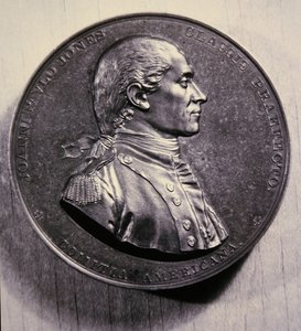Medalla conmemorativa de John Paul Jones, después de un retrato de Jean-Antoine Houdon
