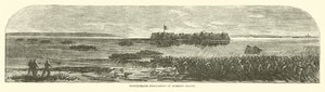 Evacuación confederada de la isla Morriss, septiembre 1863 de American School