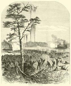 Ataque terrestre confederado a la flota de Porter, abril de 1864 de American School