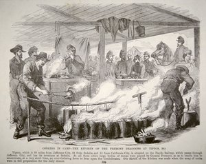 Cocinando en el campamento - La cocina de los Dragones de Fremont en Tipton, Missouri de American School