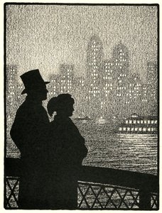 Pareja Mirando el Skyline de Manhattan de American School