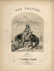 Portada de la partitura de The Trapper, 1857 de American School