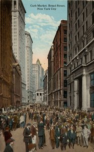 Mercado de Curb, Broad Street, Ciudad de Nueva York de American School