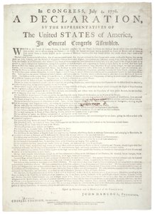 Declaración de Independencia, Charleston, impresa por Peter Timothy (1725-1782), c.2 de agosto de 1776 de American School
