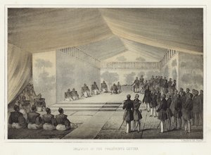 Entrega de la carta del Presidente, Kurihama, Japón, 14 de julio de 1853