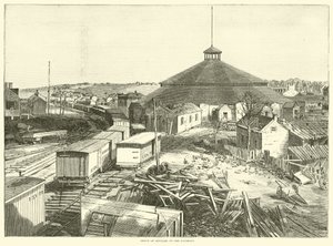 Depósito de suministros en el ferrocarril, octubre de 1863 de American School