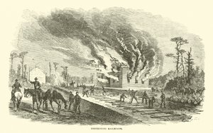 Destruyendo ferrocarriles, abril 1863 de American School