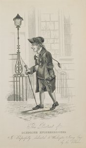 Diedrich Knickerbocker, dedicado a Washington Irving (1783-1859) de American School