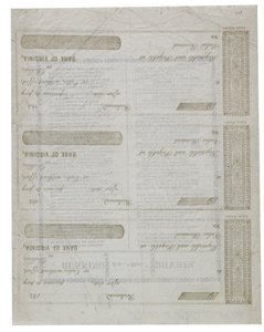 Dixie impreso en el reverso de una hoja de cheques, 1861 de American School