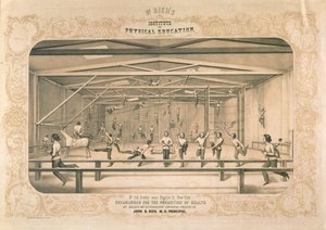 Instituto de Educación Física del Dr. Rich, grabado y pub. por Wm. Endicott & Co, Nueva York, 1850 de American School