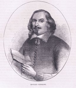 Edward Winslow, ilustración de la Historia de los Estados Unidos de Cassell publicada por Petter & Galpin c.1890