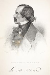 Elisha Kent Kane, ilustración de La segunda expedición Grinnell en busca de Sir John Franklin..., 1856 de American School