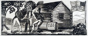 Emblema para la campaña presidencial de Harrison & Tyler en 1840, pub. 1840 de American School