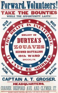 Alístate en los Zuavos de Duryea, Segundo Batallón, 19º Distrito, Brooklyn, c.1861