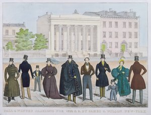 Moda de otoño e invierno para 1835 y 1836 por James Wilson, Nueva York de American School