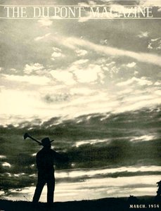 Agricultor en el campo, portada de la revista DuPont, marzo 1936