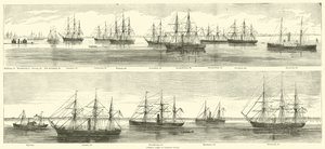 Flota federal en Hampton Roads, diciembre 1864 de American School