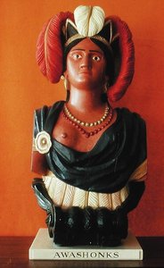 Figura de proa de Awashonks de la proa de un barco