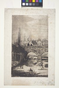 Figuras sobre puente (tinta) de American School