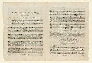 Primera edición de la partitura de "The Star Spangled Banner. A Patriotic de American School
