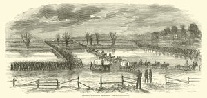 La división de Franklin recrossing el Rappahannock, diciembre 1862 de American School