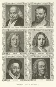 Poetas Franceses, Autores, P J De Beranger, Rabelais, Fenelon, George Sand, Montaigne, Voltaire de American School