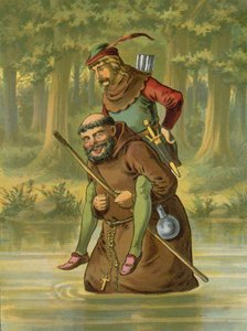 Fraile Tuck lleva a Robin Hood sobre el agua de American School