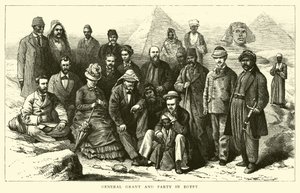 El General Grant y su grupo en Egipto