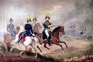 General William Henry Harrison (1773-1841) y su Estado Mayor en la Batalla del Támesis en 1813