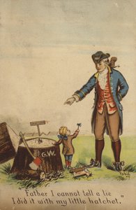 George Washington confesando a su padre de American School