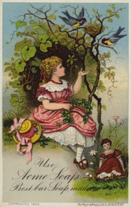 Niña alimentando pájaros de American School