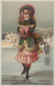Niña patinando sobre hielo de American School