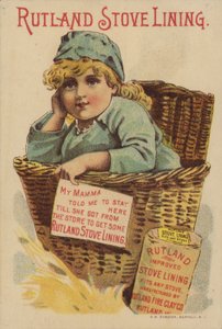 Niña sentada en una canasta de American School
