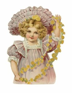 Niña con guirnalda de flores