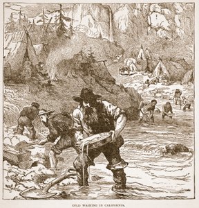 Lavado de oro en California, de un libro pub. 1896