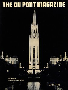 Exposición Internacional de la Puerta Dorada, portada de la revista DuPont, abril 1939 de American School