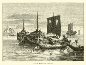 Barcos de grano en el Ganges de American School