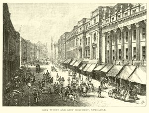 Calle Grey y Monumento Grey, Newcastle de American School
