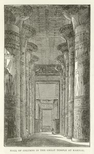 Sala de Columnas en el Gran Templo de Karnak de American School