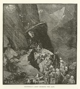 El ejército de Aníbal cruzando los Alpes de American School