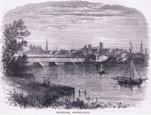 Hartford, Connecticut (1664), ilustración de Cassell