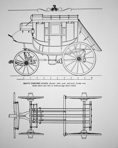 Pesado carruaje Concord de 1890 de American School