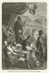 Heródoto leyendo su historia a los griegos reunidos de American School