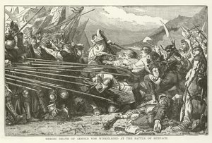 Muerte heroica de Arnold von Winkelried en la Batalla de Sempach